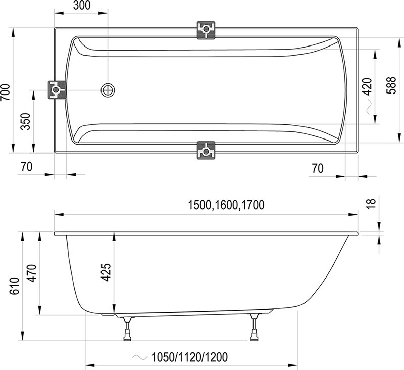 Ванна Classic II Slim