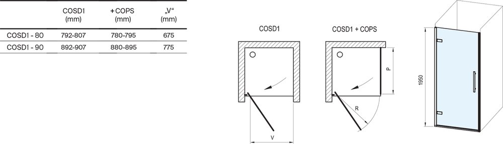 Душевые двери Cool! COSD1