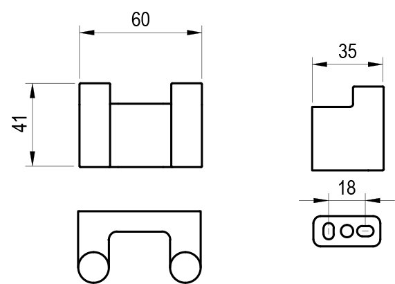 Гачок подвійний Chrome II