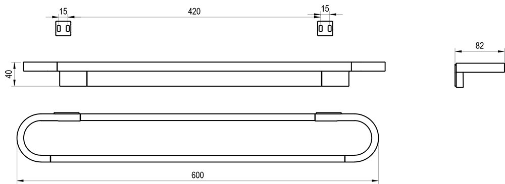 Тримач для рушників Chrome II 60 cm