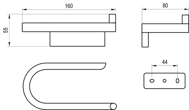 Тримач для туалетного паперу Chrome II