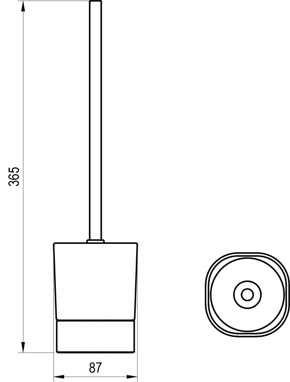 Щітка для унітазу з колбою Chrome II