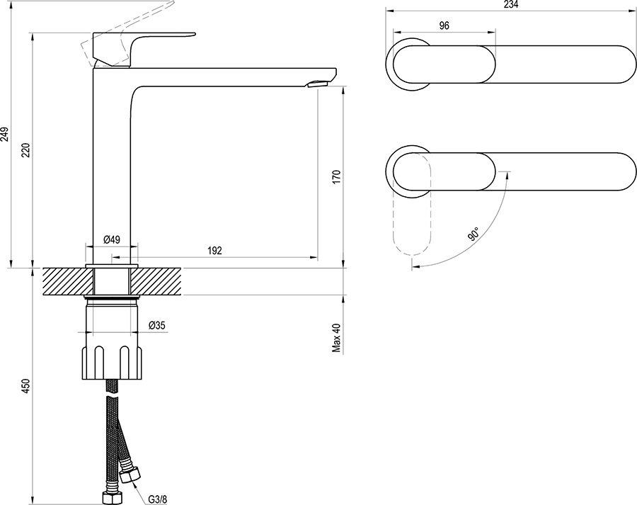 Maišytuvas 220 mm su Eleganta BeCool EL 014.01