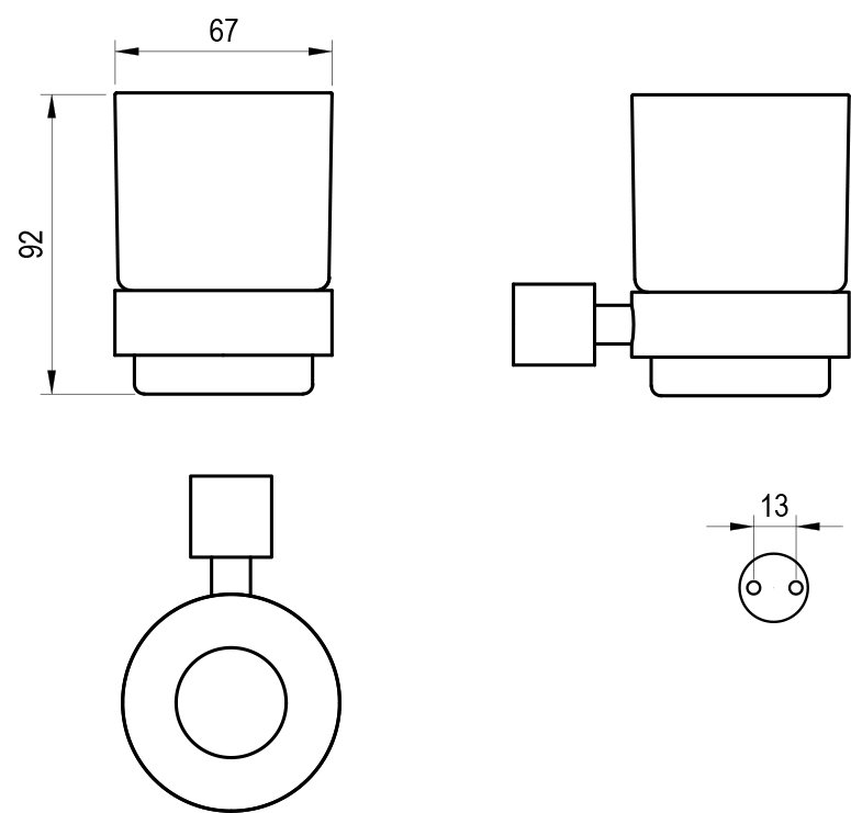 Тримач зі склянкою Fold