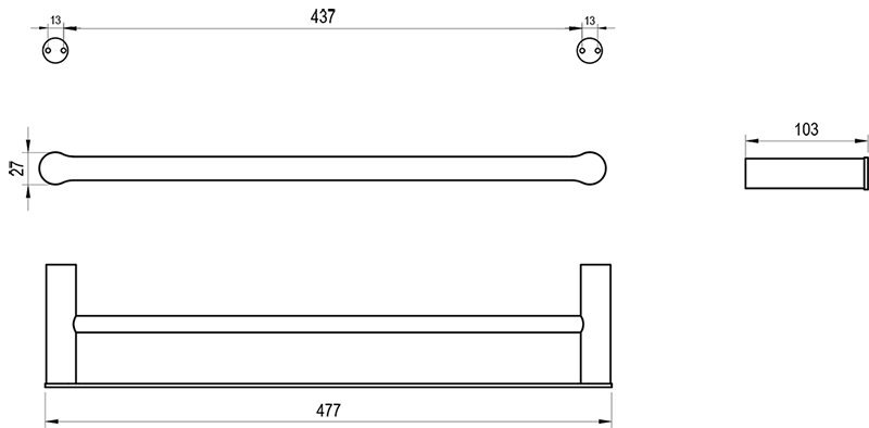 Подвійний тримач для рушників Fold