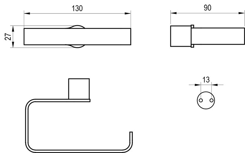 Тримач для туалетного паперу Fold FD 401