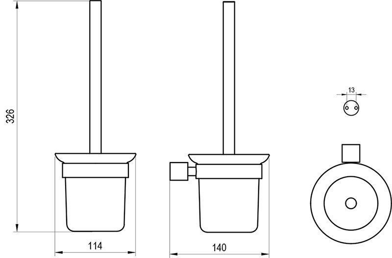 Щітка для унітазу з тримачем Fold