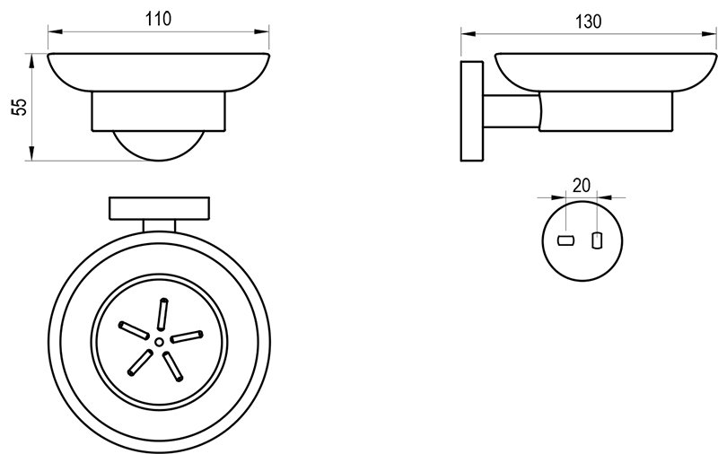 Тримач з мильницею Kona