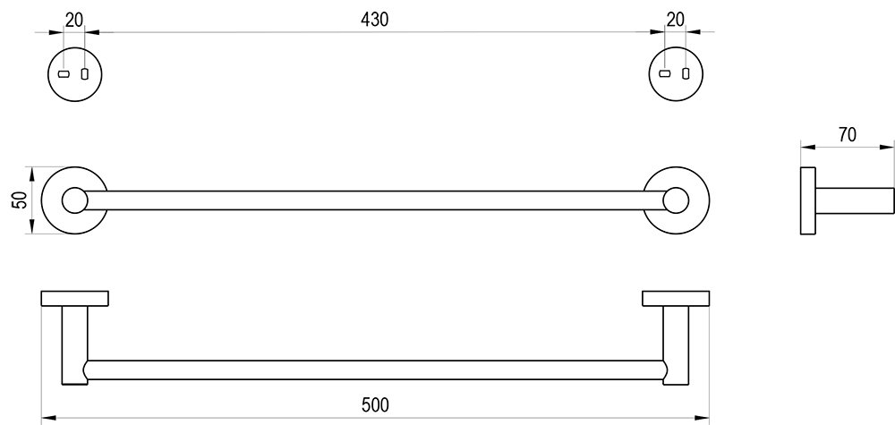 Тримач для рушників Kona 45 cm