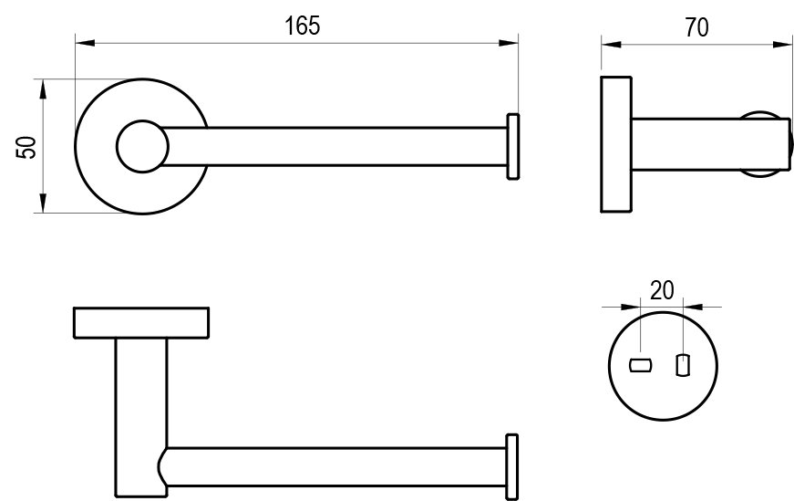 Тримач для туалетного паперу Kona KN 400