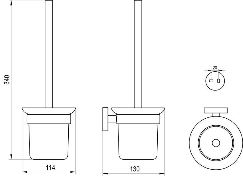 Щітка для унітазу з тримачем Kona