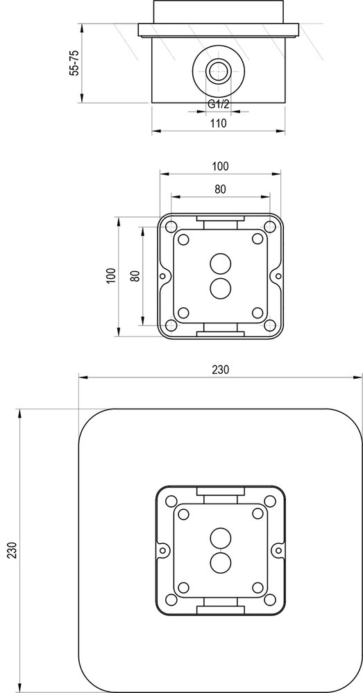 R-box, основной корпус для напольных смесителей