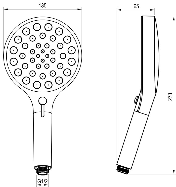 950.00 Лійка ручного душу, 3 режими