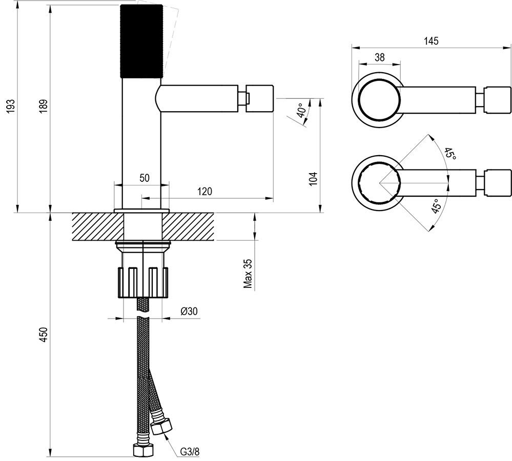 Змішувач для біде Revers RV 056.00