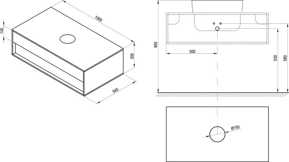 Spintelė po praustuvu Step SD 1000