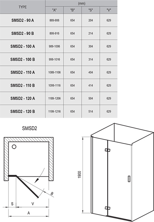 Душевые двери SmartLine SMSD2