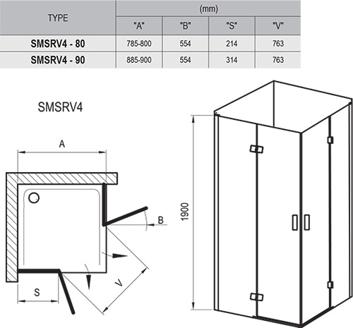 Душова кабіна SmartLine SMSRV4