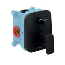 Чорний змішувач прихованого монтажу ванна/душ для R-box, 10° Free black