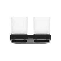 Чорний тримач з двома склянками для зубних щіток 10° black