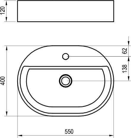 Керамические умывальники Ceramic Slim Shelf O