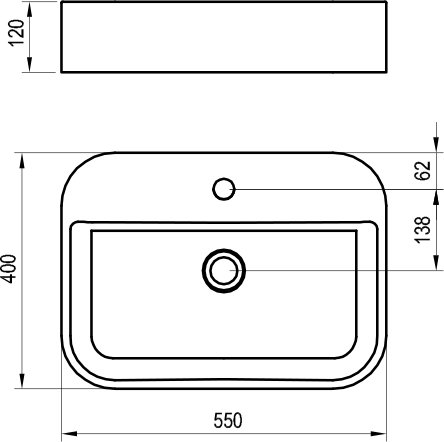 Керамические умывальники Ceramic Slim Shelf R