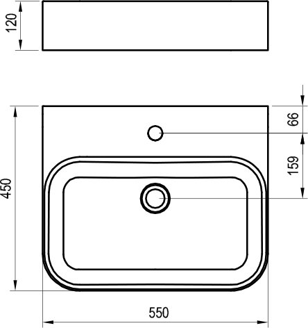 Керамічні умивальники Ceramic Slim Wall R