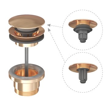 Слив для умывальника Click-Clack