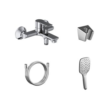 Настенный смеситель для ванны Solar SL 022 с душевым набором