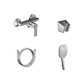 Душевой настенный смеситель Solar SL 032 с душевым наборо