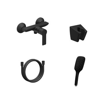 Душевой настенный смеситель Solar SL 032 с душевым наборо