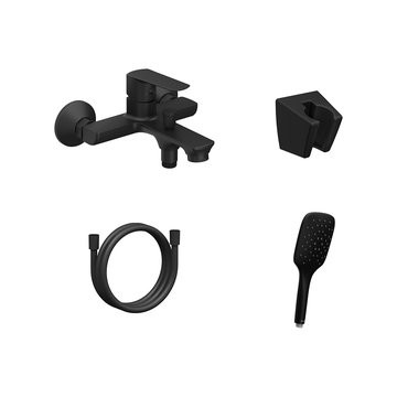 Настенный смеситель для ванны Life LF 022 с душевым набором