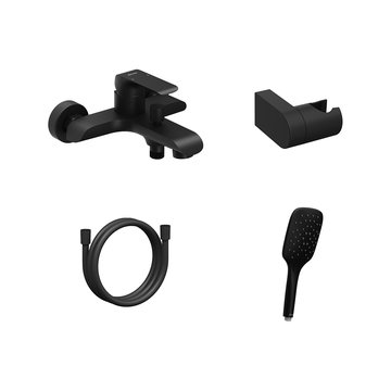 Настенный смеситель для ванны Flat FL 022 с душевым набором