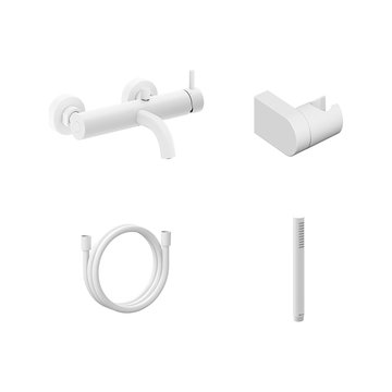 Настенный смеситель для ванны Espirit ES 022 с душевым набором