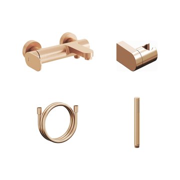 Настенный смеситель для ванны Eleganta EL 022 с душевым набором