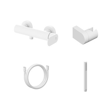 Душевой настенный смеситель Eleganta EL 032 с душевым наборо