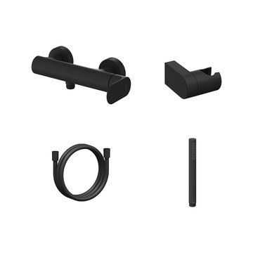 Душевой настенный смеситель Eleganta EL 032 с душевым наборо